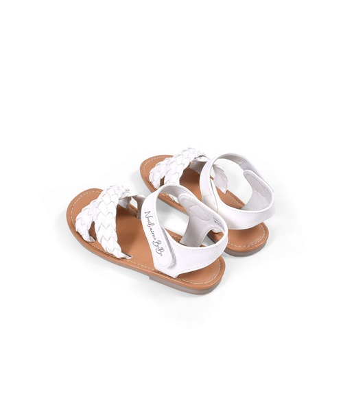 Noeil aime BeBe（ノイユエイムベベ）の「NoeilaimeBeBe/合皮クロスロゴ刺繍サンダル(15~20cm)（サンダル・キッズ・ホワイト・15 /20/18/17/19/16）」の11枚目の写真