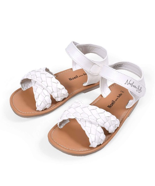 Noeil aime BeBe（ノイユエイムベベ）の「NoeilaimeBeBe/合皮クロスロゴ刺繍サンダル(15~20cm)（サンダル・キッズ・ホワイト・15 /20/18/17/19/16）」の15枚目の写真