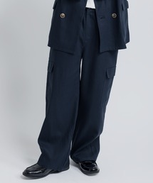 リネン混カーゴパンツ