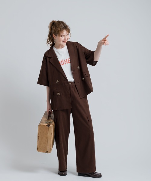 MUHET（ミュエータ）の「リネン混カーゴパンツ（カーゴパンツ・レディース・ネイビー/ブラウン・SMALL/MEDIUM/X-LARGE）」の21枚目の写真