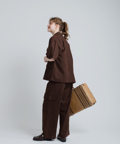 MUHET（ミュエータ）の「リネン混カーゴパンツ（カーゴパンツ・レディース・ネイビー/ブラウン・SMALL/MEDIUM/X-LARGE）」の22枚目の写真