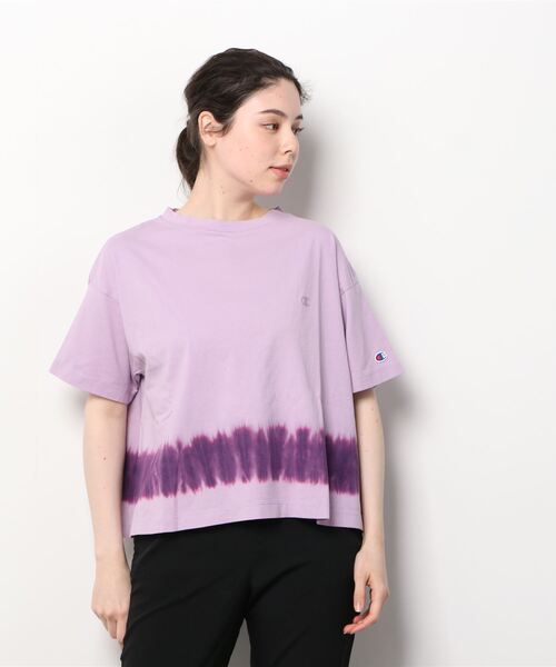 Champion(チャンピオン)の「チャンピオン SHORT SLEEVE T-SHIRT_(Tシャツ/カットソー・レディース・ライラック/ホワイト・M/L)」の1枚目の写真