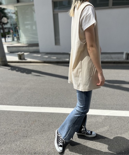 one way（ワンウェイ）の「ノーカラーベスト（ベスト・レディース・ホワイト/ブラック・FREE）」の15枚目の写真