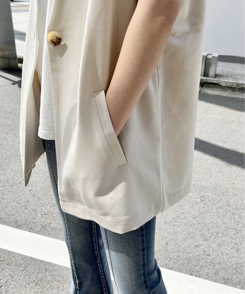 one way（ワンウェイ）の「ノーカラーベスト（ベスト・レディース・ホワイト/ブラック・FREE）」の16枚目の写真