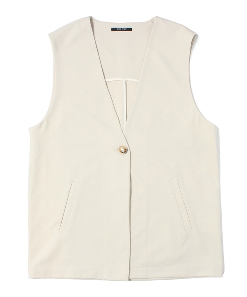one way（ワンウェイ）の「ノーカラーベスト（ベスト・レディース・ホワイト/ブラック・FREE）」の17枚目の写真