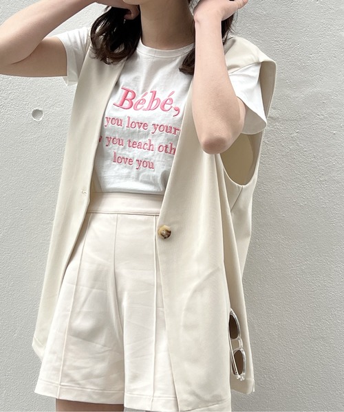 one way（ワンウェイ）の「ノーカラーベスト（ベスト・レディース・ホワイト/ブラック・FREE）」の8枚目の写真