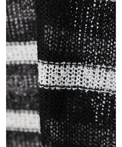 Green　Parks（グリーンパークス）の「ブークレボーダーニットプルオーバー（ニット/セーター・レディース・ベージュ/ホワイト/ブラック・FREE）」の19枚目の写真