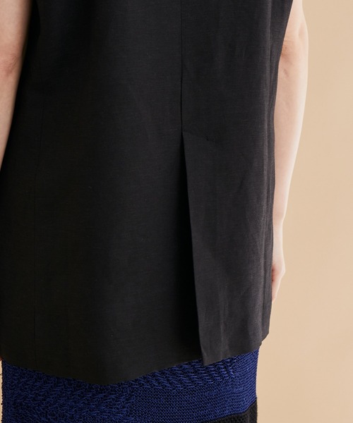 ADAM ET ROPE'（アダムエロペ）の「【WEB限定】ノーカラーリネンジレ（その他アウター・レディース・ブラック/ベージュ系その他・FREE）」の12枚目の写真