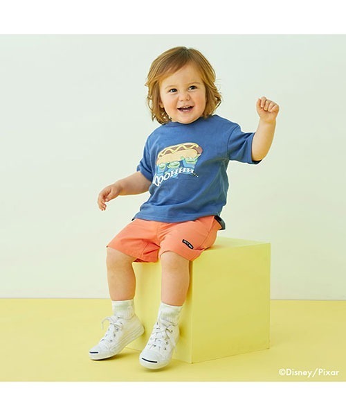 petit main（プティマイン）の「【水陸両用・吸水速乾】ハーフパンツ【SWIM】（スラックス・キッズ・ネイビー/オレンジ/ベージュ/ライトグリーン・100cm/130cm/90cm/110cm/120cm/80ｃｍ）」の4枚目の写真