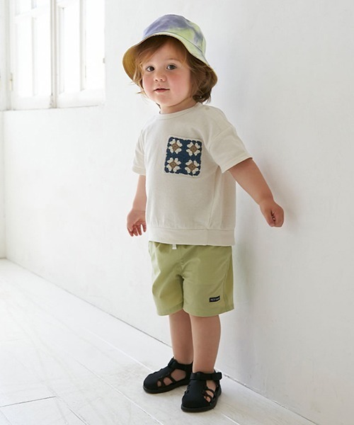 petit main（プティマイン）の「【水陸両用・吸水速乾】ハーフパンツ【SWIM】（スラックス・キッズ・ネイビー/オレンジ/ベージュ/ライトグリーン・100cm/130cm/90cm/110cm/120cm/80ｃｍ）」の3枚目の写真