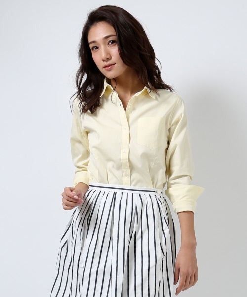 MYSELF ABAHOUSE(マイセルフアバハウス)の「オックスレギュラーシャツ(シャツ/ブラウス・レディース・ホワイト/ピンク/イエロー・SMALL/MEDIUM)」の3枚目の写真