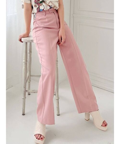 RESEXXY（リゼクシー）の「ベーシックカラーストレートパンツ（その他パンツ・レディース・アイボリー/ピンク/イエロー/グリーン/ブルー・FREE）」の5枚目の写真