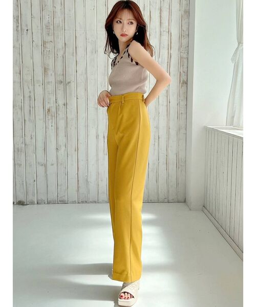 RESEXXY（リゼクシー）の「ベーシックカラーストレートパンツ（その他パンツ・レディース・アイボリー/ピンク/イエロー/グリーン/ブルー・FREE）」の9枚目の写真