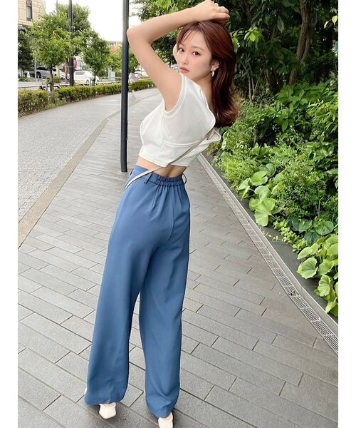 RESEXXY（リゼクシー）の「ベーシックカラーストレートパンツ（その他パンツ・レディース・アイボリー/ピンク/イエロー/グリーン/ブルー・FREE）」の7枚目の写真