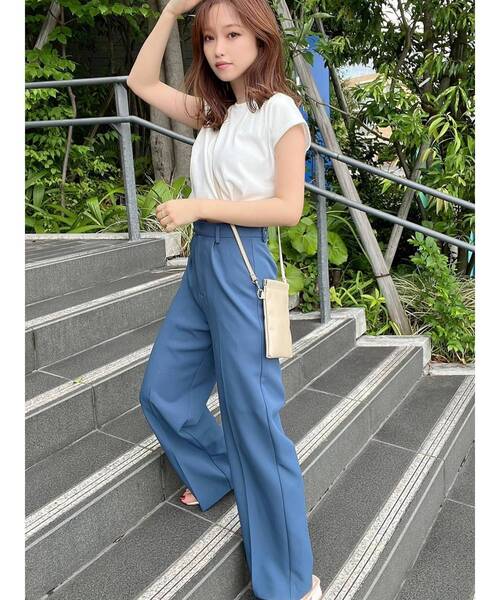 RESEXXY（リゼクシー）の「ベーシックカラーストレートパンツ（その他パンツ・レディース・アイボリー/ピンク/イエロー/グリーン/ブルー・FREE）」の10枚目の写真