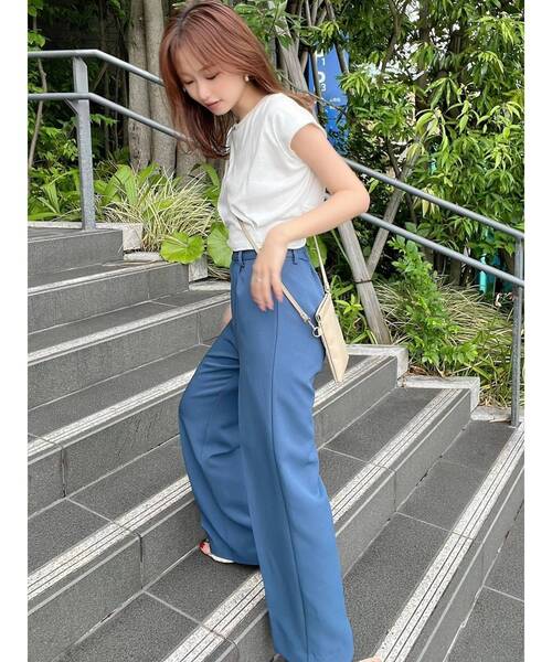 RESEXXY（リゼクシー）の「ベーシックカラーストレートパンツ（その他パンツ・レディース・アイボリー/ピンク/イエロー/グリーン/ブルー・FREE）」の13枚目の写真