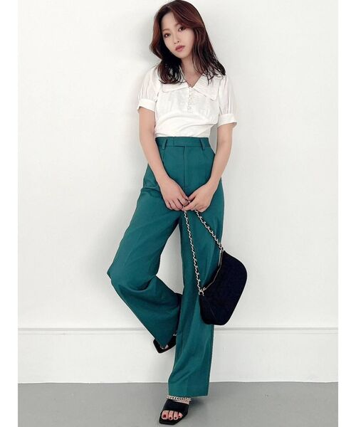 RESEXXY（リゼクシー）の「ベーシックカラーストレートパンツ（その他パンツ・レディース・アイボリー/ピンク/イエロー/グリーン/ブルー・FREE）」の18枚目の写真