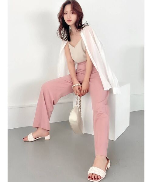 RESEXXY（リゼクシー）の「ベーシックカラーストレートパンツ（その他パンツ・レディース・アイボリー/ピンク/イエロー/グリーン/ブルー・FREE）」の8枚目の写真