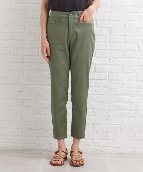 SHOO・LA・RUE（シューラルー）の「◆【接触冷感/SS-3L】裏ひんやりサテンスキニー（その他パンツ・レディース・ライトグレー/ブラック/オリーブ/イエロー・10/01/04/05/02/03）」の6枚目の写真