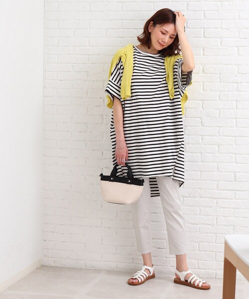 SHOO・LA・RUE（シューラルー）の「◆【接触冷感/SS-3L】裏ひんやりサテンスキニー（その他パンツ・レディース・ライトグレー/ブラック/オリーブ/イエロー・10/01/04/05/02/03）」の17枚目の写真