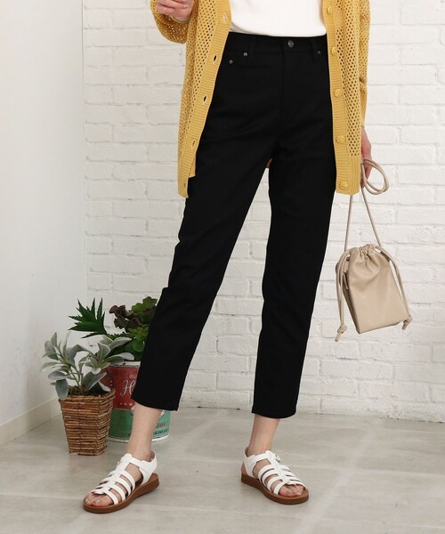 SHOO・LA・RUE（シューラルー）の「◆【接触冷感/SS-3L】裏ひんやりサテンスキニー（その他パンツ・レディース・ライトグレー/ブラック/オリーブ/イエロー・10/01/04/05/02/03）」の20枚目の写真