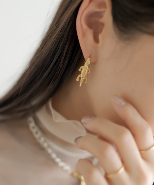 ear PAPILLONNER（イアパピヨネ）の「ワニパニックピアス（ピアス（両耳用）・レディース・ゴールド/シルバー・FREE）」の18枚目の写真