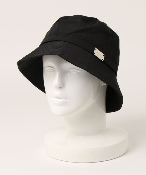 SPINNS（スピンズ）の「プレート付き　ナイロンバケットハット（ハット・レディース・ホワイト/ブラック・ONESIZE）」の7枚目の写真
