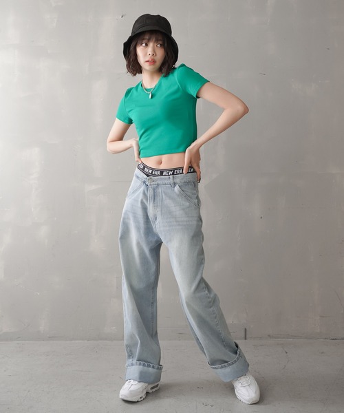 SPINNS（スピンズ）の「プレート付き　ナイロンバケットハット（ハット・レディース・ホワイト/ブラック・ONESIZE）」の3枚目の写真