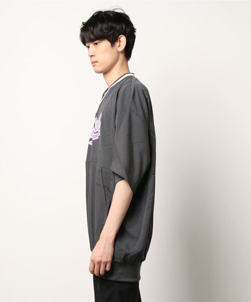 Starting Over（スターティングオーバー）の「プリントゲームシャツ（シャツ/ブラウス・メンズ・パープル/グリーン/ダークブルー/チャコール・M/L）」の5枚目の写真