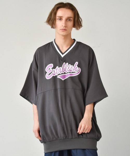 Starting Over（スターティングオーバー）の「プリントゲームシャツ（シャツ/ブラウス・メンズ・パープル/グリーン/ダークブルー/チャコール・M/L）」の2枚目の写真