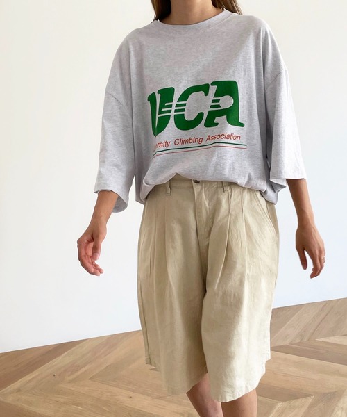 CANAL JEAN(キャナルジーン)の「El mar UCAオーバーサイズ半袖Tシャツ(Tシャツ/カットソー・レディース・ホワイト/グレー/クリーム・ONE SIZE)」の2枚目の写真