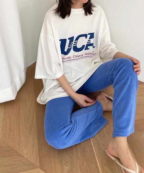 CANAL JEAN(キャナルジーン)の「El mar UCAオーバーサイズ半袖Tシャツ(Tシャツ/カットソー・レディース・ホワイト/グレー/クリーム・ONE SIZE)」の5枚目の写真