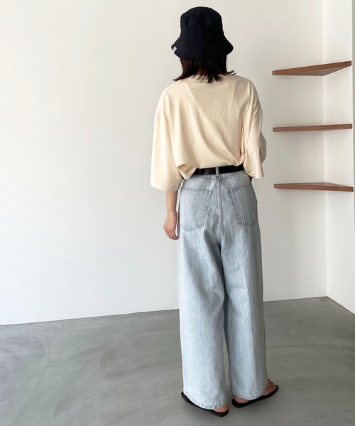 CANAL JEAN(キャナルジーン)の「El mar UCAオーバーサイズ半袖Tシャツ(Tシャツ/カットソー・レディース・ホワイト/グレー/クリーム・ONE SIZE)」の12枚目の写真