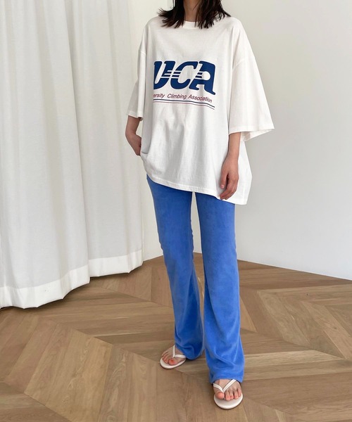 CANAL JEAN(キャナルジーン)の「El mar UCAオーバーサイズ半袖Tシャツ(Tシャツ/カットソー・レディース・ホワイト/グレー/クリーム・ONE SIZE)」の4枚目の写真