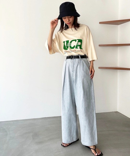 CANAL JEAN(キャナルジーン)の「El mar UCAオーバーサイズ半袖Tシャツ(Tシャツ/カットソー・レディース・ホワイト/グレー/クリーム・ONE SIZE)」の10枚目の写真