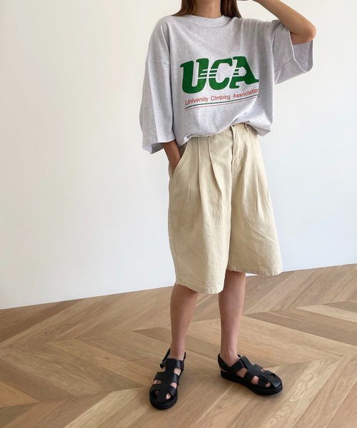 CANAL JEAN(キャナルジーン)の「El mar UCAオーバーサイズ半袖Tシャツ(Tシャツ/カットソー・レディース・ホワイト/グレー/クリーム・ONE SIZE)」の7枚目の写真