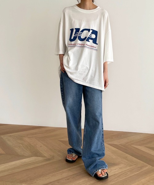 CANAL JEAN(キャナルジーン)の「El mar UCAオーバーサイズ半袖Tシャツ(Tシャツ/カットソー・レディース・ホワイト/グレー/クリーム・ONE SIZE)」の19枚目の写真