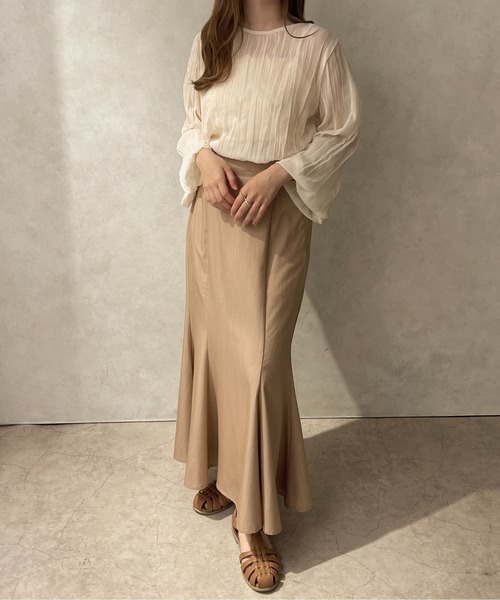 apres jour clair（アプレジュールクレア）の「【apres jour clair】クリンクルシアートップス【ZOZOTOWN限定アイテム】（シャツ/ブラウス・レディース・ピンクベージュ/ダークブラウン/アイボリー・フリー/X-LARGE）」の16枚目の写真