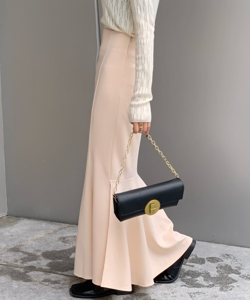 Diosfront（ディオスフロント）の「スリットマーメイドロングスカート（スカート・レディース・ブラック/ベージュ/ブラウン/グレー/ライトグリーン・S/M/L）」の10枚目の写真