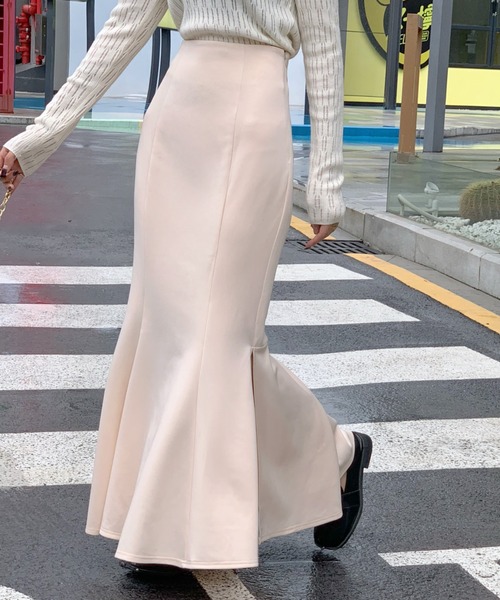 Diosfront（ディオスフロント）の「スリットマーメイドロングスカート（スカート・レディース・ブラック/ベージュ/ブラウン/グレー/ライトグリーン・S/M/L）」の13枚目の写真