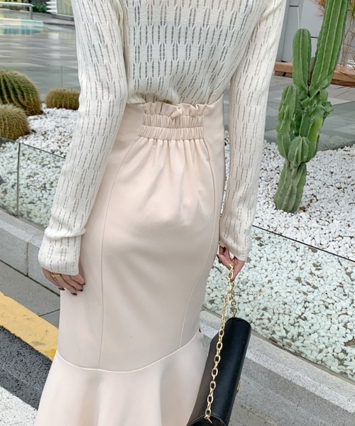 Diosfront（ディオスフロント）の「スリットマーメイドロングスカート（スカート・レディース・ブラック/ベージュ/ブラウン/グレー/ライトグリーン・S/M/L）」の16枚目の写真