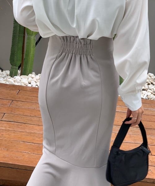 Diosfront（ディオスフロント）の「スリットマーメイドロングスカート（スカート・レディース・ブラック/ベージュ/ブラウン/グレー/ライトグリーン・S/M/L）」の6枚目の写真