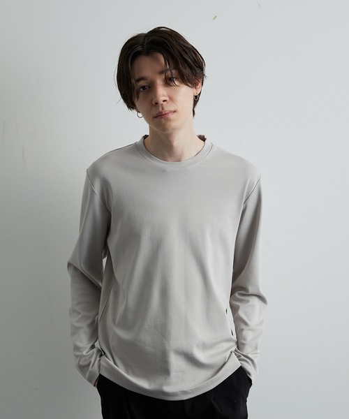 JUNRED(ジュンレッド)の「バックハイネックカットソー(Tシャツ/カットソー・メンズ・ホワイト/チャコールグレー/グレー・LL/M/L)」の4枚目の写真