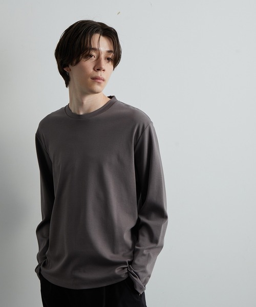 JUNRED(ジュンレッド)の「バックハイネックカットソー(Tシャツ/カットソー・メンズ・ホワイト/チャコールグレー/グレー・LL/M/L)」の6枚目の写真