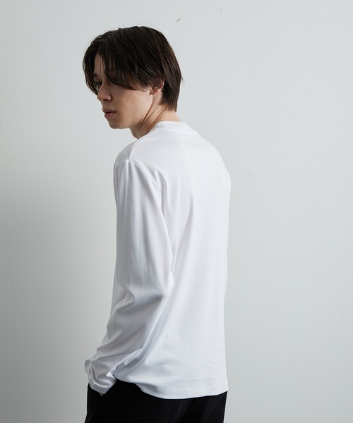 JUNRED(ジュンレッド)の「バックハイネックカットソー(Tシャツ/カットソー・メンズ・ホワイト/チャコールグレー/グレー・LL/M/L)」の9枚目の写真