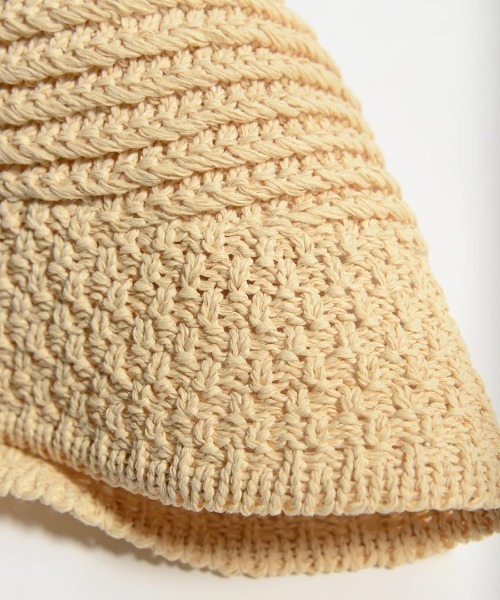 shopnikoniko（ショップニコニコ）の「ペーパー編み ストローハット（ハット・レディース・ベージュ/アイボリー・フリー）」の11枚目の写真