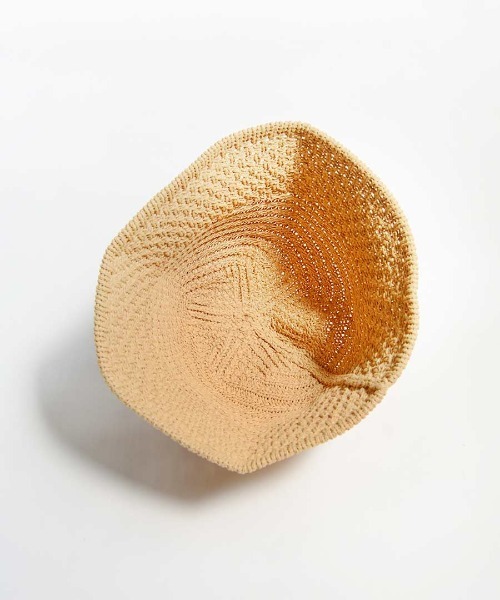 shopnikoniko（ショップニコニコ）の「ペーパー編み ストローハット（ハット・レディース・ベージュ/アイボリー・フリー）」の9枚目の写真