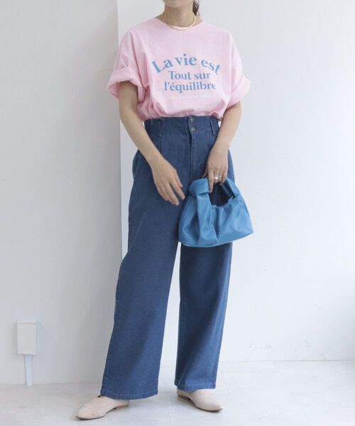 fredy repit(フレディレピ)の「デニムサイド切り替えセミワイドパンツ【サイズ展開あり】(デニムパンツ・レディース・ネイビー/ブルー・38/36)」の13枚目の写真