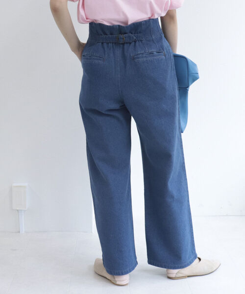 fredy repit(フレディレピ)の「デニムサイド切り替えセミワイドパンツ【サイズ展開あり】(デニムパンツ・レディース・ネイビー/ブルー・38/36)」の5枚目の写真