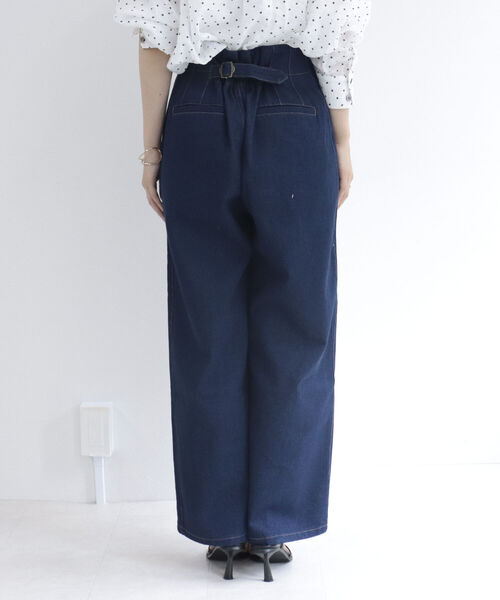 fredy repit(フレディレピ)の「デニムサイド切り替えセミワイドパンツ【サイズ展開あり】(デニムパンツ・レディース・ネイビー/ブルー・38/36)」の22枚目の写真